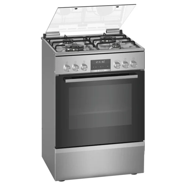 Cuisinière Gaz 63l 4 Feux Inox – Hxs79rj50 – BOSCH 1