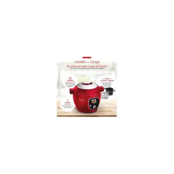 Moulinex Cookeo+ 180 Recettes CE85B510 – Rouge + Moule à Gâteaux Pour Cookeo … 9