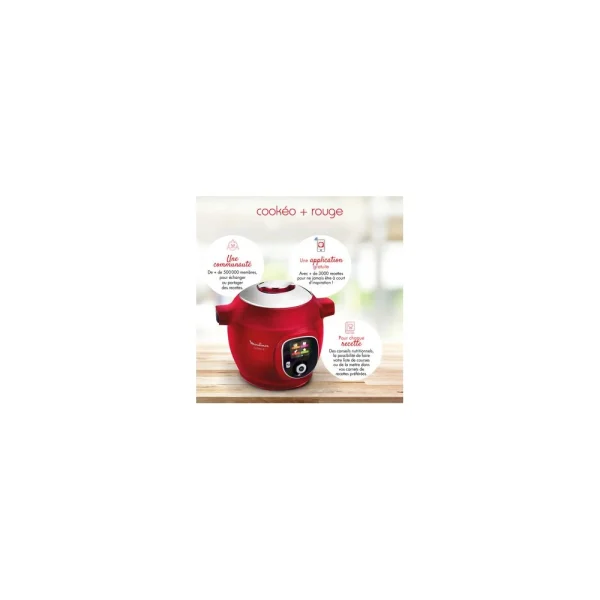 Moulinex Cookeo+ 180 Recettes CE85B510 – Rouge + Moule à Gâteaux Pour Cookeo … 10