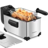 Aigo Agni 30HEY Friteuse 3L 2200W Sans BPA Acier Inoxydable Argenté 5