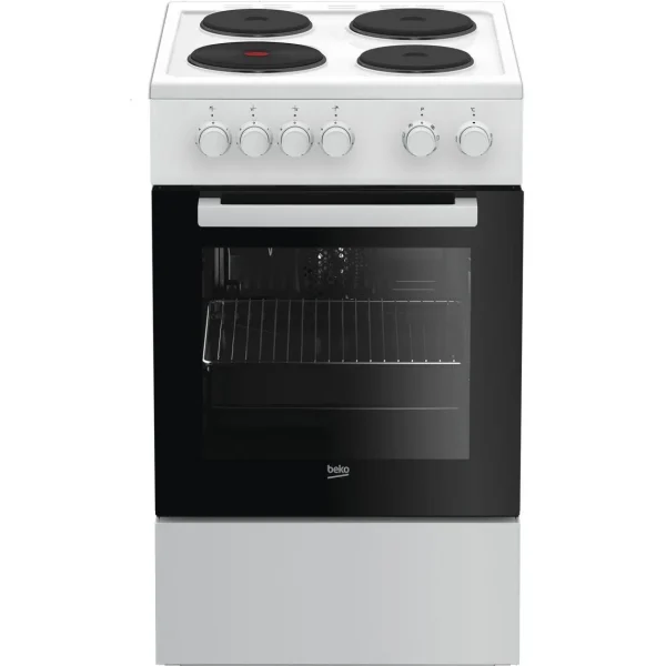 Cuisinière électrique A 65l 4 Feux Blanc – Fss56000gwc – BEKO 1