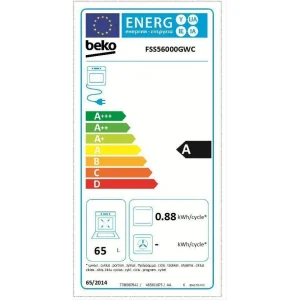 Cuisinière électrique A 65l 4 Feux Blanc – Fss56000gwc – BEKO 7