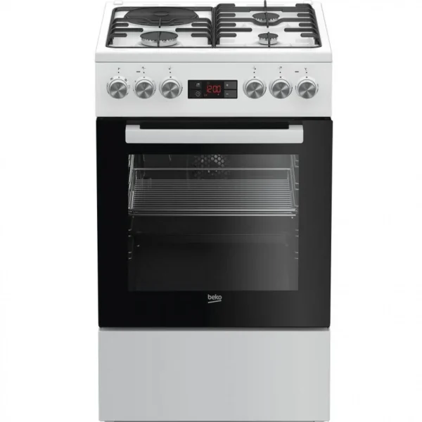 Cuisinière Mixte BEKO FSE53321DWCS 4 Foyers Blanc 1