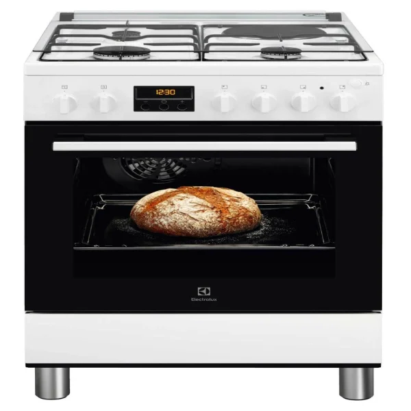 Cuisinière Mixte A 54l 4 Feux Blanc – Lkm648588w – ELECTROLUX 1