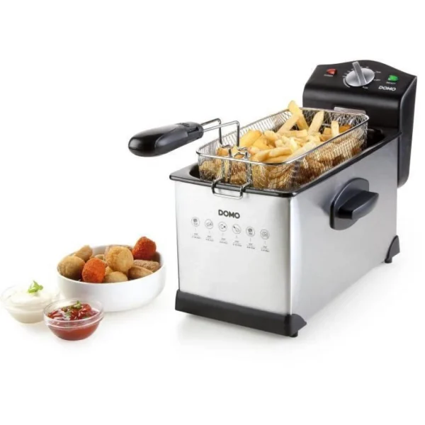 Domo DO514FR Friteuse Inox Pro 3L 2000W 4