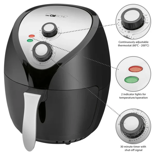 Friteuse Sans Huile Capacité 3,6 Litres 1400W Clatronic FR 3699 H 1