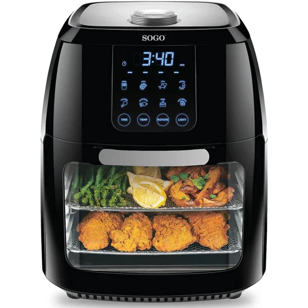 Sogo Friteuse électrique 9 En 1 De 6L Gris Noir 1